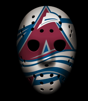 Colorado Avalanche Mask 8x8 Canvas Picture
