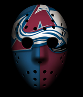 Colorado Avalanche Mask 8x8 Canvas Picture
