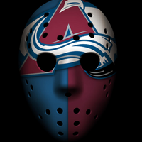 Colorado Avalanche Mask 8x8 Canvas Picture