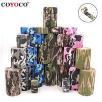 4.5m Camouflage Elastic Wrap Tape Hunt Disguise Elastoplast Self Adhesive Sports Protector Knee Finger Ankle Athletic Bandage
