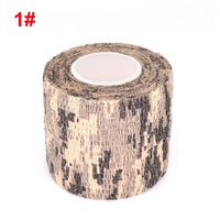 4.5m Camouflage Elastic Wrap Tape Hunt Disguise Elastoplast Self Adhesive Sports Protector Knee Finger Ankle Athletic Bandage
