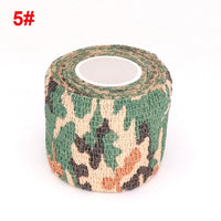 4.5m Camouflage Elastic Wrap Tape Hunt Disguise Elastoplast Self Adhesive Sports Protector Knee Finger Ankle Athletic Bandage
